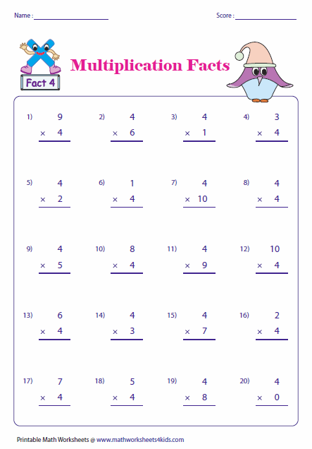 times facts worksheet