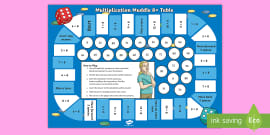 Multiplication Muddle 7x Table Board Game (teacher made)