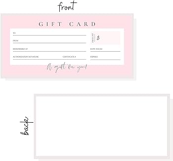 tiny print gift certificate code