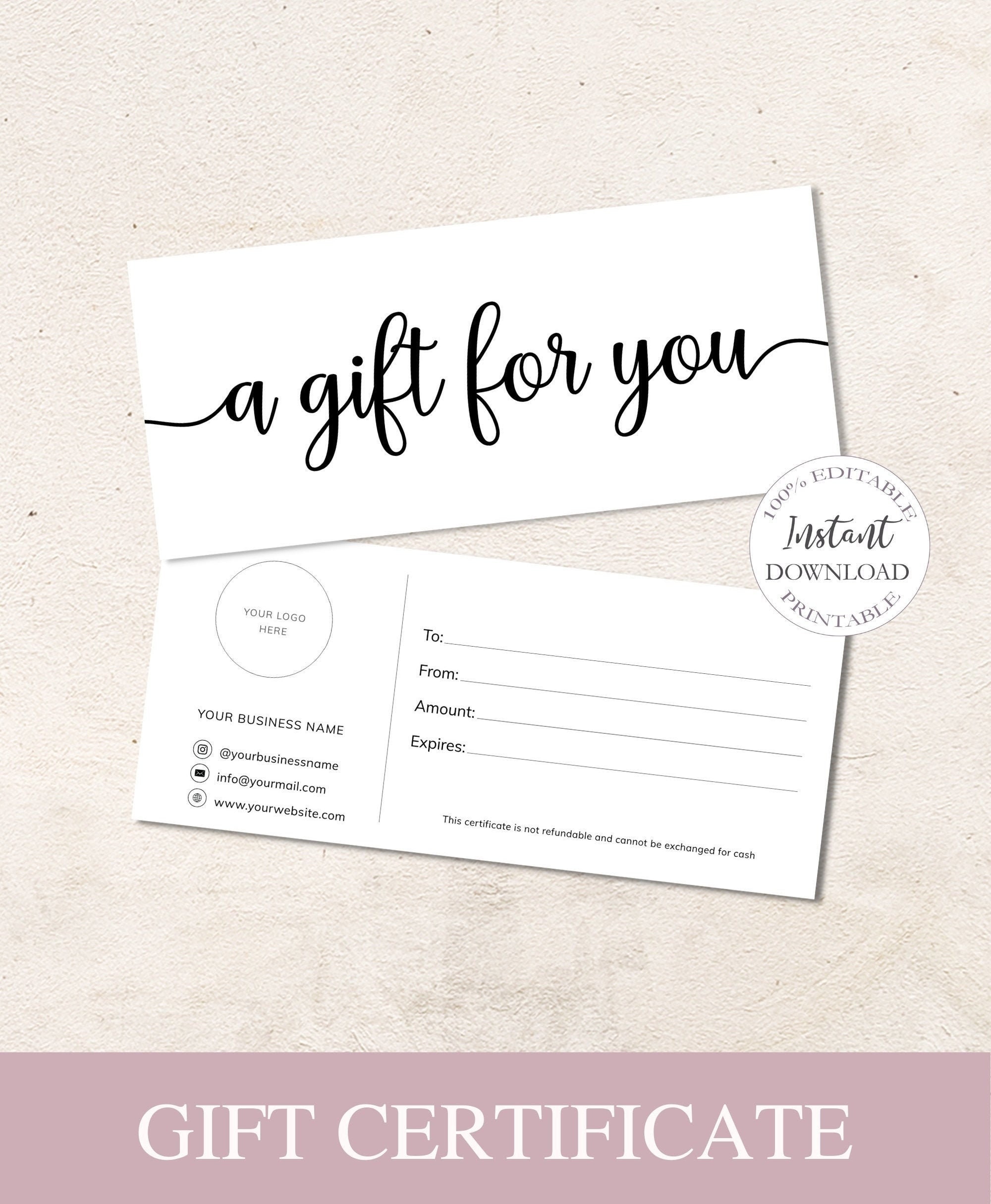 tiny print gift certificate code