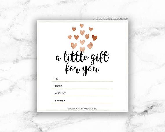 tiny print gift certificate code
