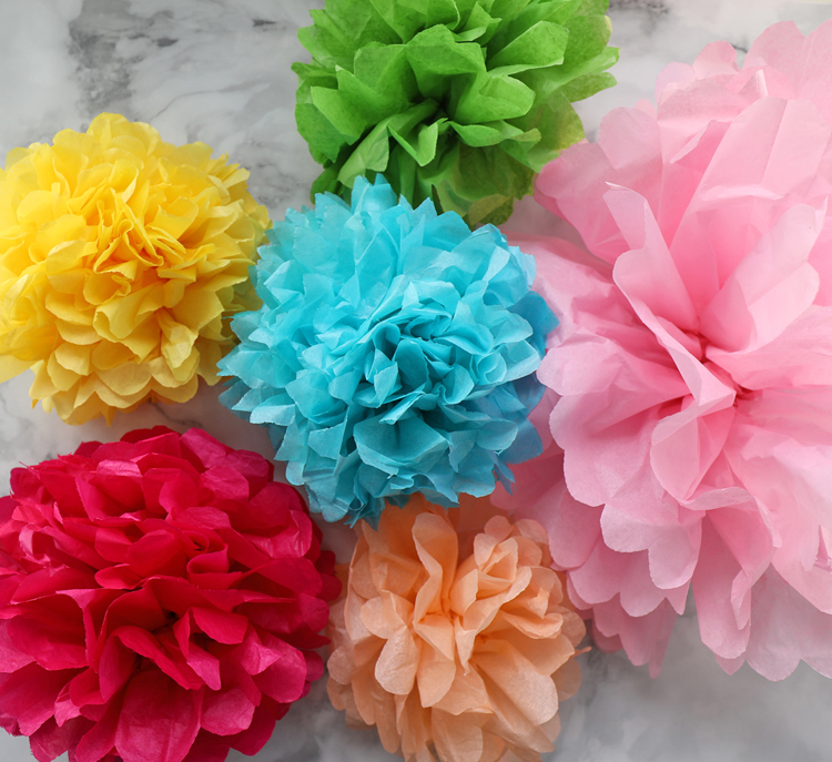 tissue paper flowers printable instructions