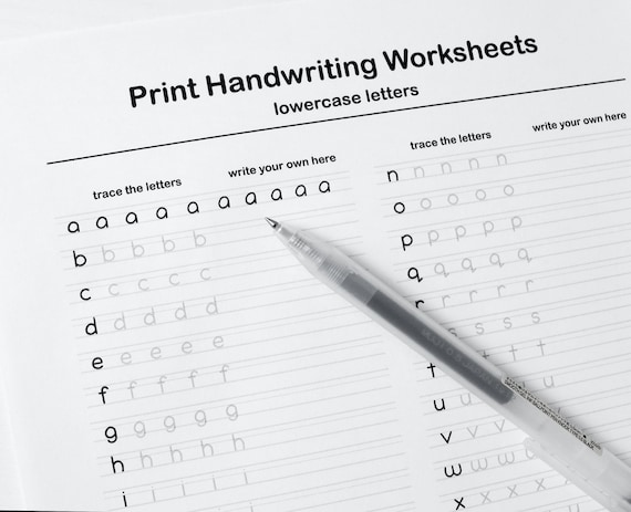 Printable Handwriting Worksheets5 Pages letters, Words, and ...