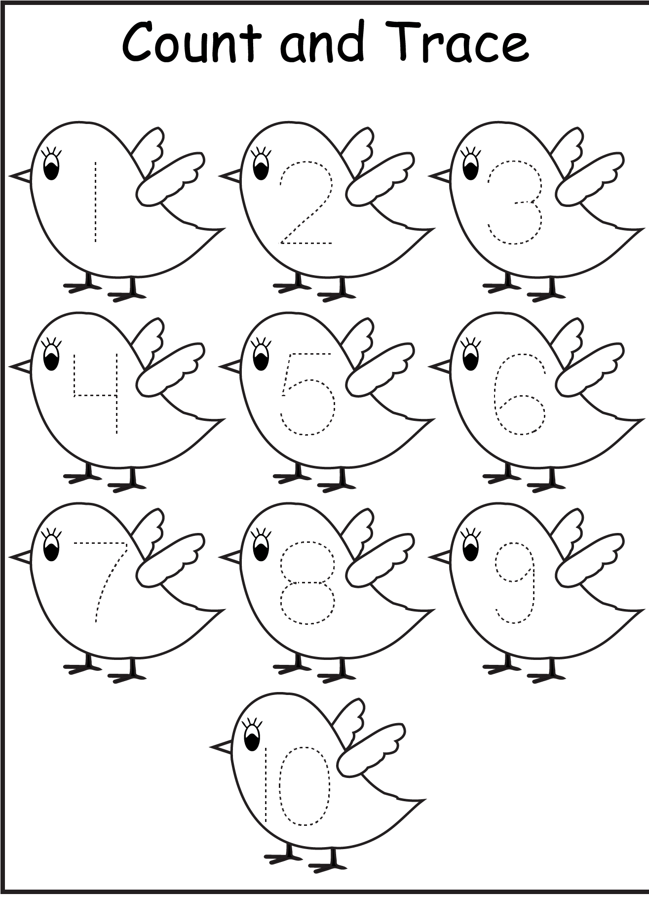 Preschool Tracing Pages - Printable Coloring Pages