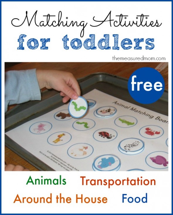 Printable Free Matching Activities for Toddlers - The Measured Mom