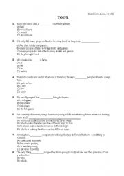 TOEFL exercises - ESL worksheet by mily88