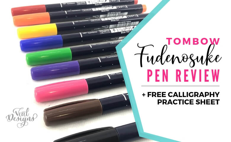 tombow brush pen lettering worksheet