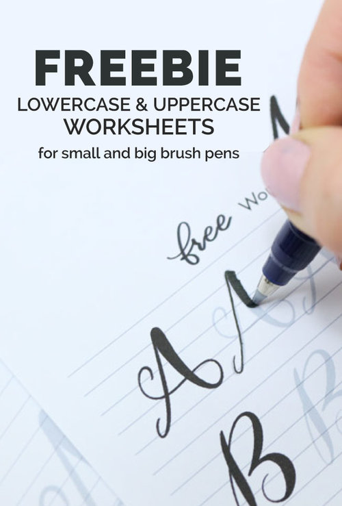tombow brush pen lettering worksheet