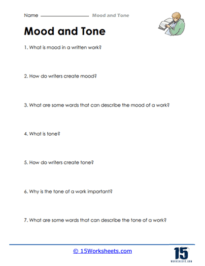 Mood and Tone Worksheets - 15 Worksheets Library
