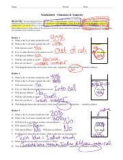 tonicity and osmosis worksheet answers