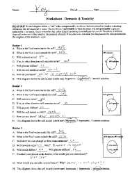 tonicity and osmosis worksheet
