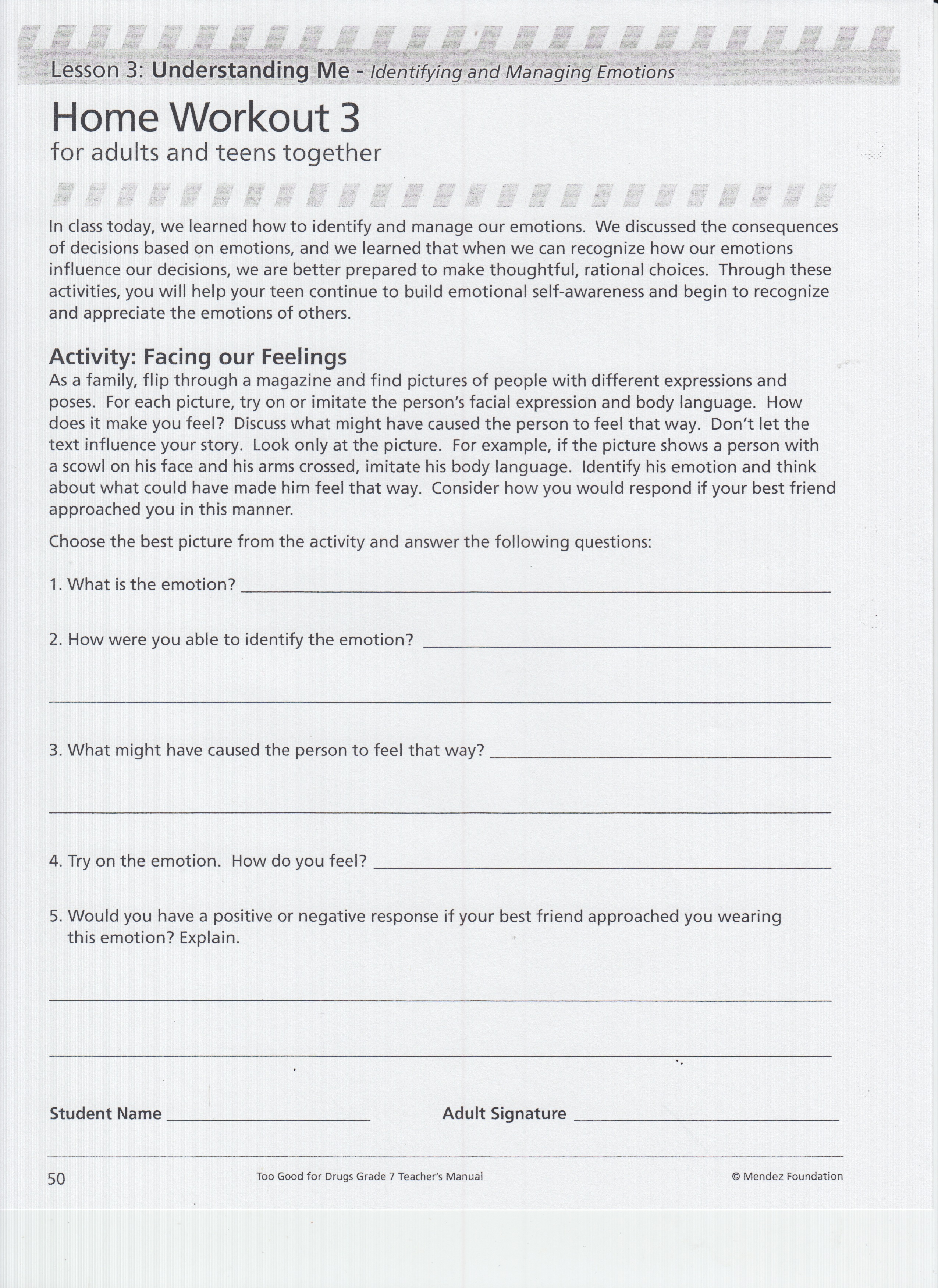 Boyer, Connie / Too Good for Drugs Homework 7th Grade