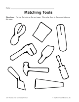 Matching Tools Printable (Pre-K - 1st Grade) - TeacherVision