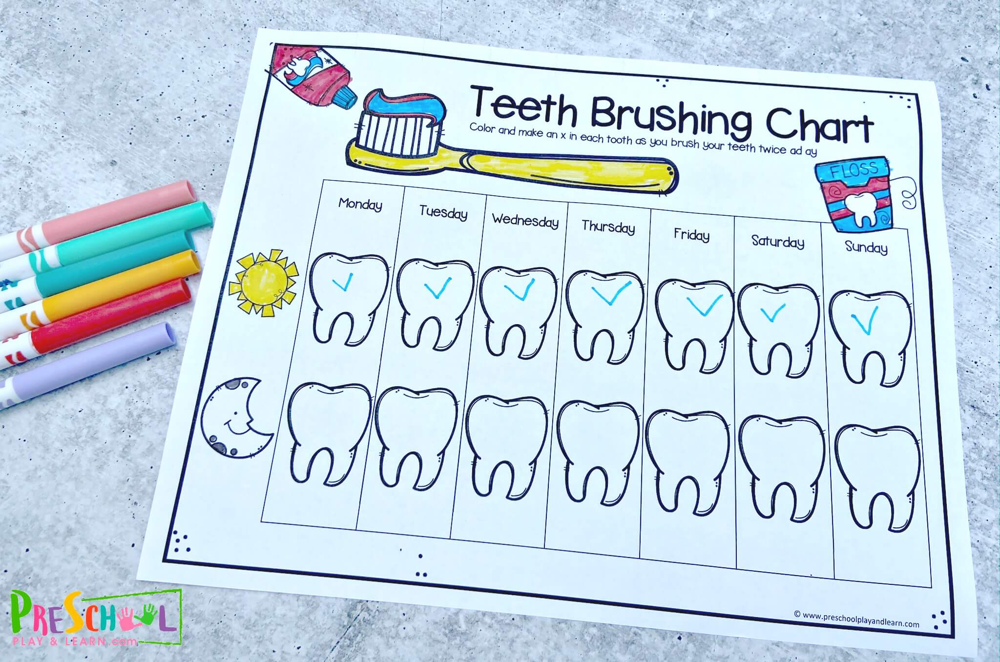 ? FREE Printable Teeth Brushing Chart for Kids