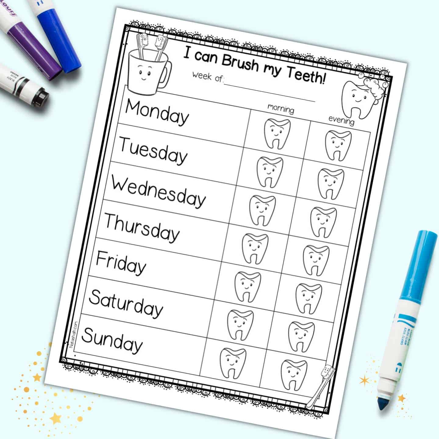 free-printable-tooth-brushing-chart-the-artisan-life-worksheets-library for Brush Your Teeth Free Printable Free Printable Tooth Brushing Chart - The Artisan Life - Worksheets Library for Brush Your Teeth Free Printable