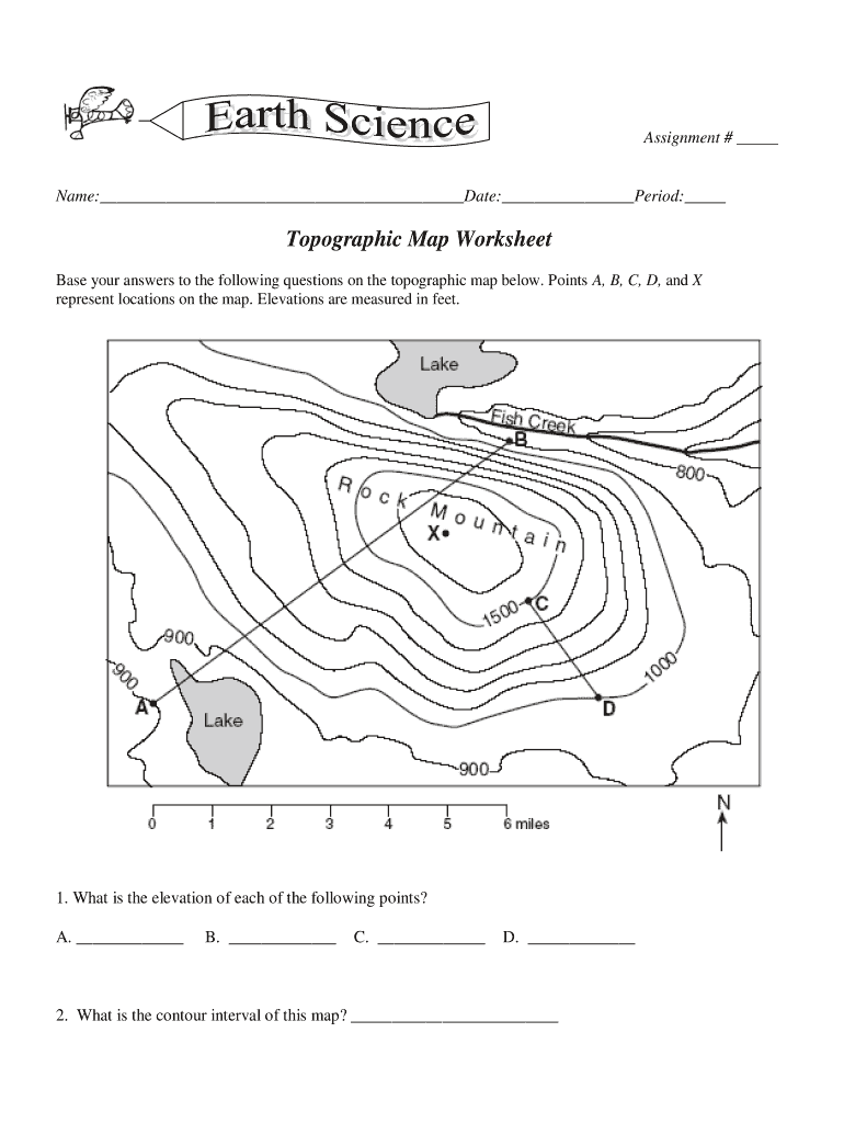 Topographic map worksheet pdf: Fill out &  sign online | DocHub