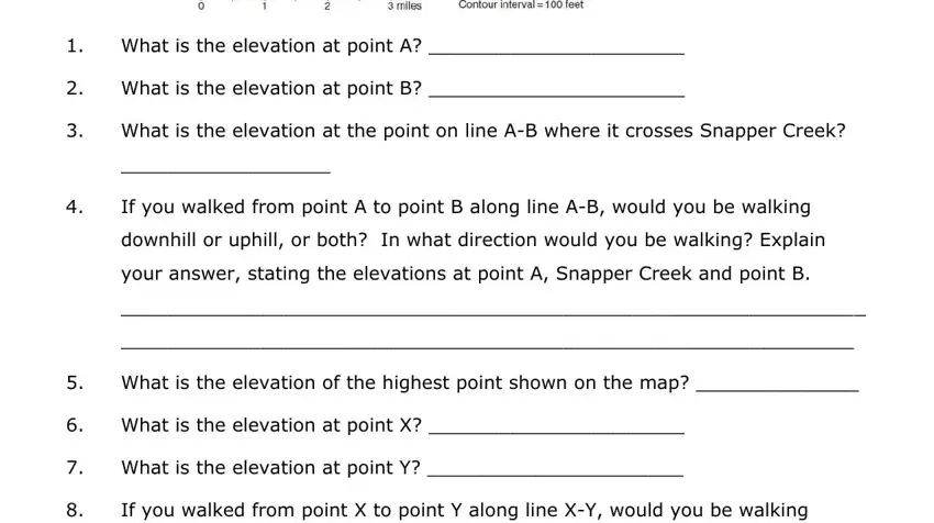Topographic Map Reading Worksheet PDF Form - FormsPal