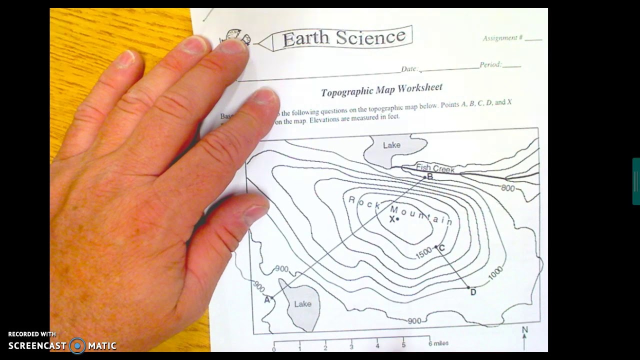 Topographic Map Worksheet Practice Worksheets Library