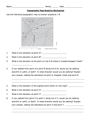 Topographic Map Reading Worksheet Answer Key | airSlate SignNow
