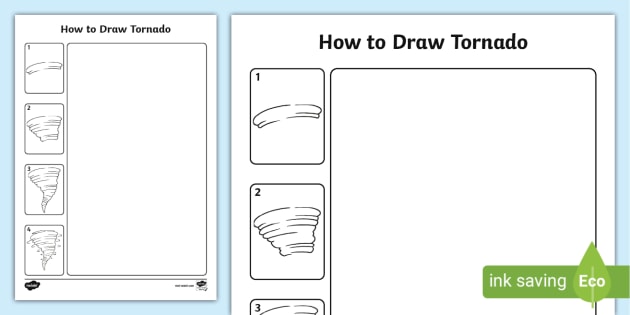 FREE! - Learn How to Draw a Tornado In Four Steps | Twinkl | KS1