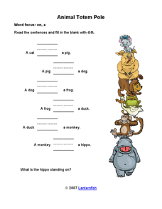 totem poles worksheet