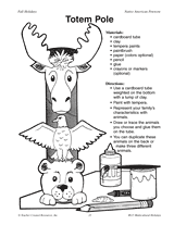 totem poles worksheet