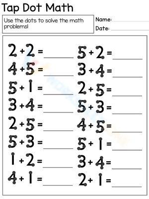 Fun &  Creative Touch Math Worksheets