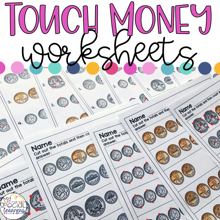 Touch Money Worksheets - My Special Learners