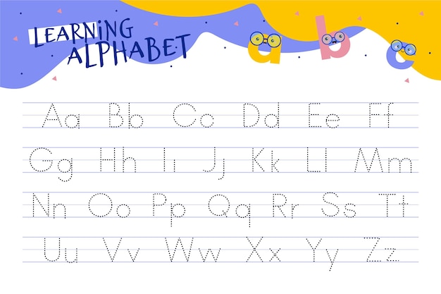 trace alphabet worksheet free