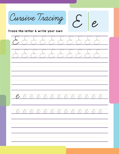 Premium Vector | English uppercase lowercase letter tracing ...