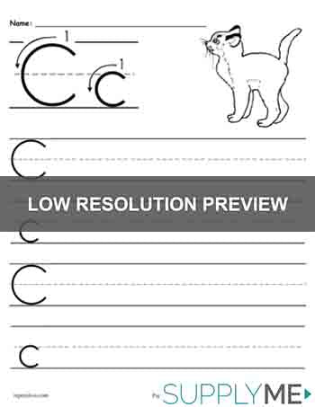 Printable Letter C Handwriting Worksheet!