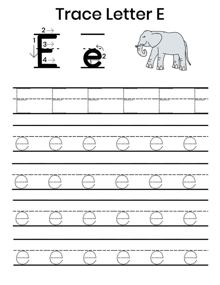 Letter E Worksheets for Kindergarten-Free Printables!