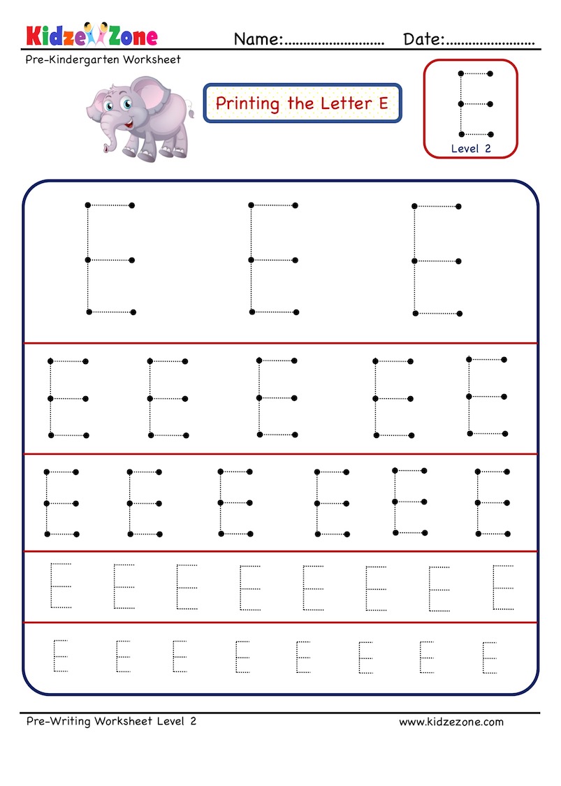 Premium Vector | Trace lowercase letter e worksheet for preschool