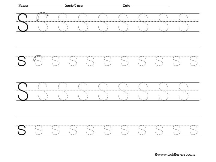 Letter S Tracing Worksheet | All Kids Network