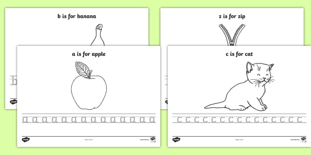 Alphabet Tracing Worksheets | Letters in Lowercase - Twinkl