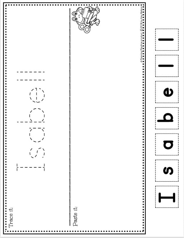 Name Tracing Worksheets - Planning Playtime