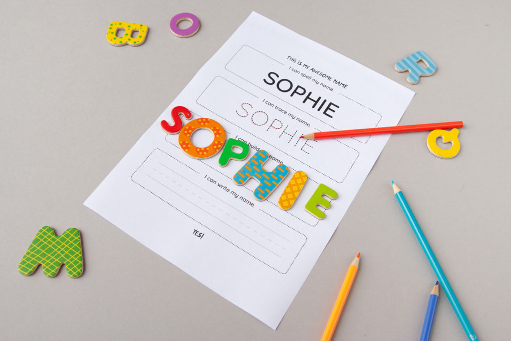 Practice Name Writing - Name Tracing Worksheet - YES! we made this
