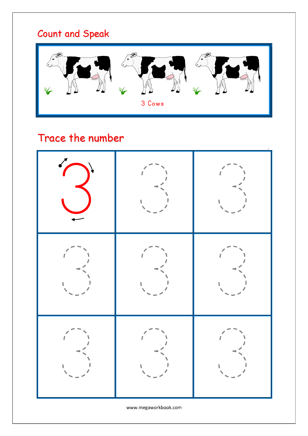 Tracing Numbers - Number Tracing Worksheets - Tracing Numbers 1 to ...