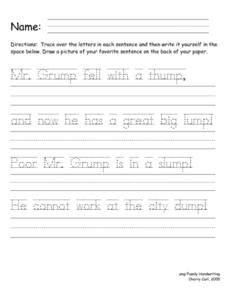 Trace Sentences Lesson Plans &  Worksheets Reviewed by Teachers