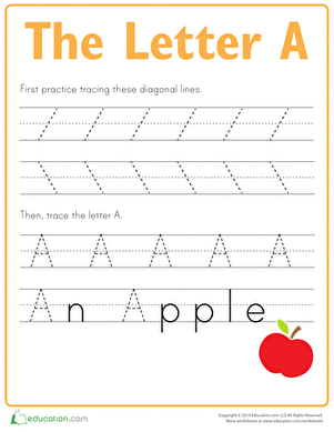 trace the letters of the alphabet worksheet