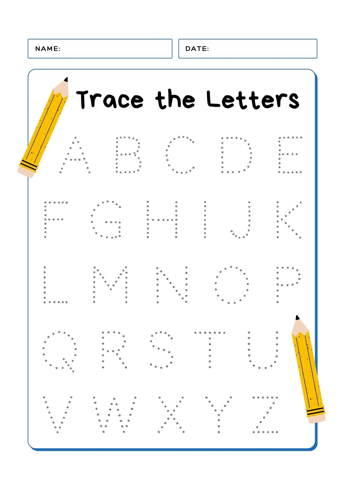 Free custom printable handwriting worksheet templates 