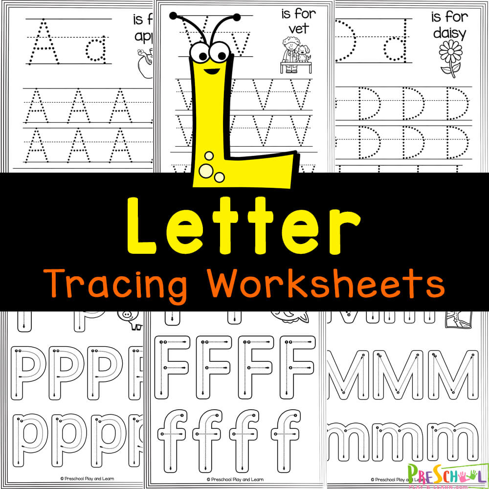 ✏️ FREE Free Printable Preschool Worksheets Tracing Letters