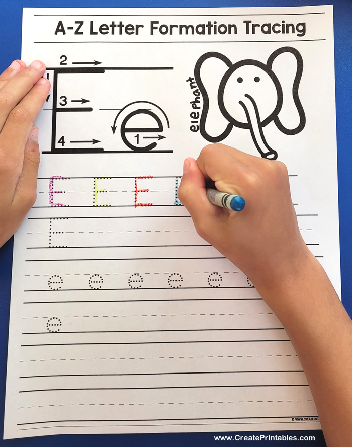 CreatePrintables - Free A-Z Letter Formation Tracing Worksheet ...