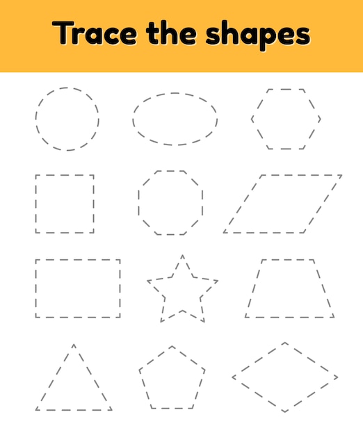 Premium Vector | Educational tracing worksheet for kids ...