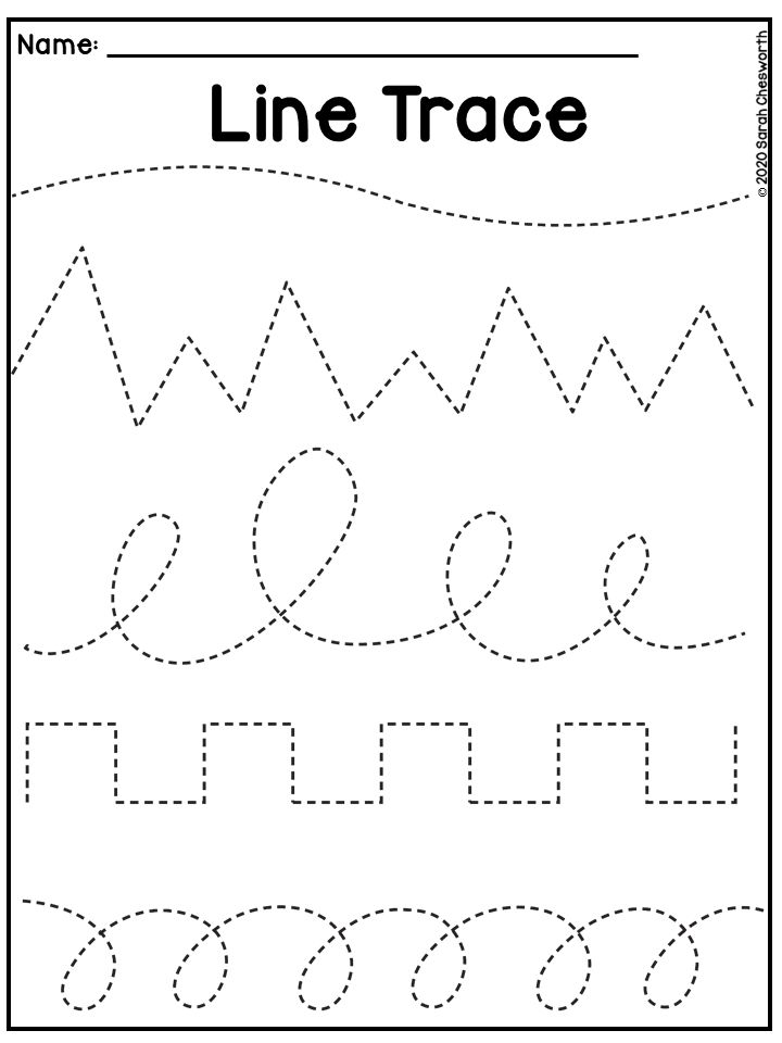 traceable worksheet for preschool