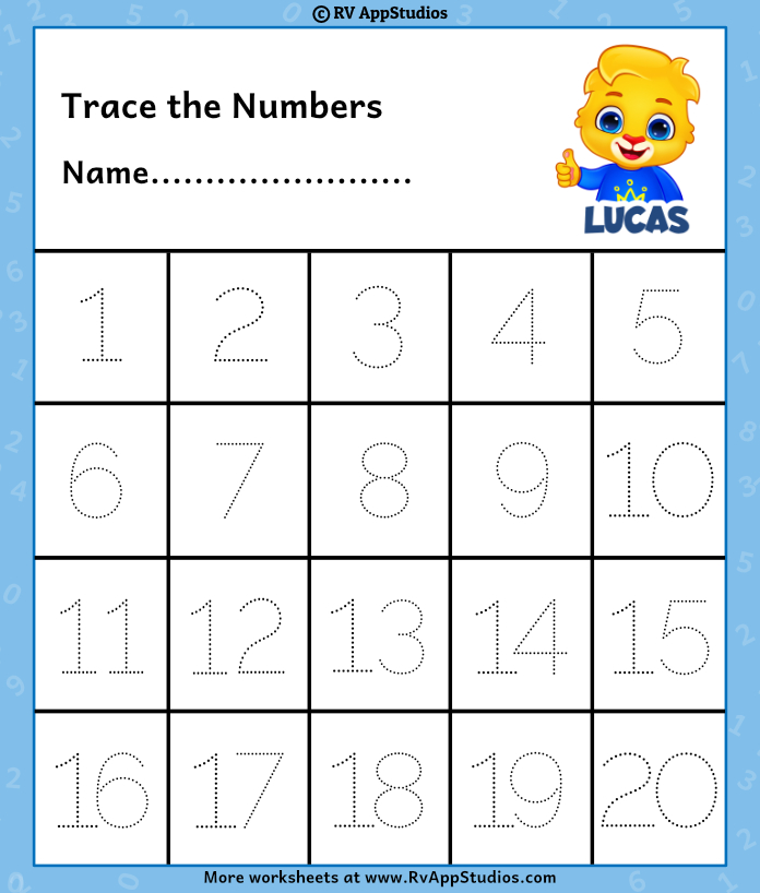 traceable worksheet for