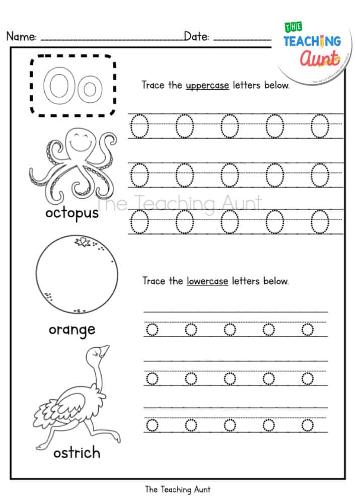 Letters Tracing Worksheets for Kindergarten - The Teaching Aunt
