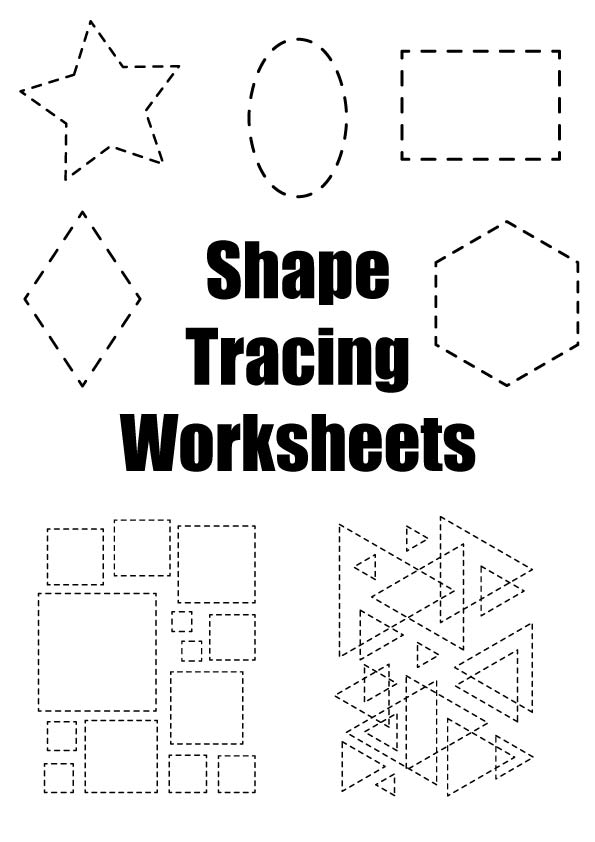 13 Free printable shape tracing worksheets - ESL Vault