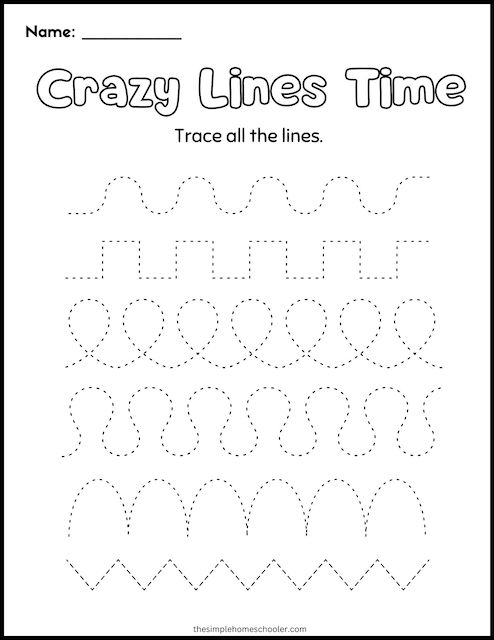 10+ Free Line Tracing Worksheets: Easy Print! - The Simple ...