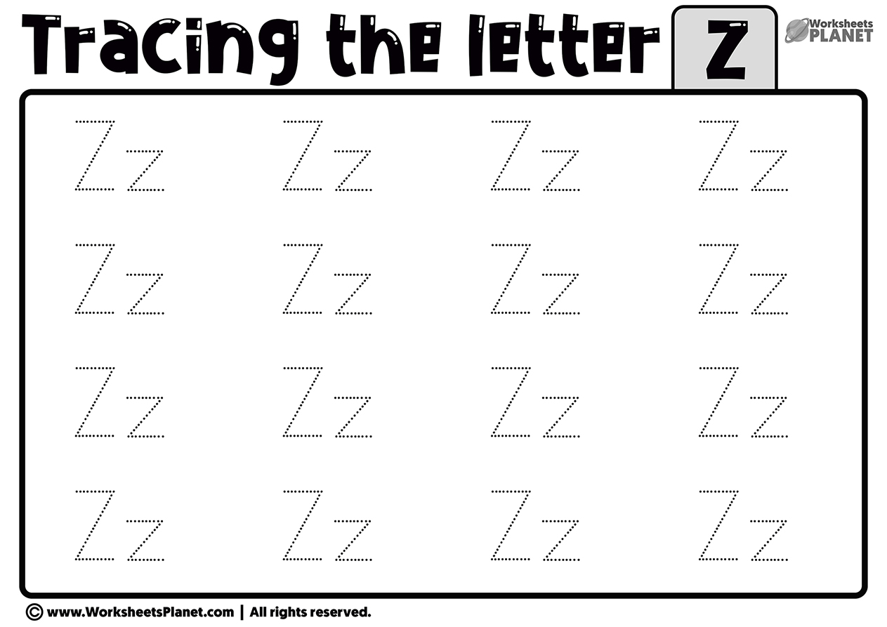 tracing alphabet worksheet a to z